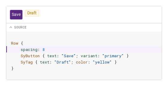 Minimal code block · Result