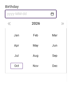 Choose a month · Opened