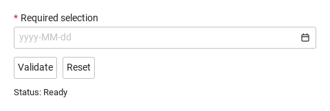 Required field and reset · Untouched