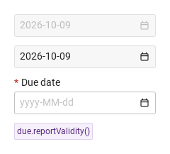 disabled · readonly · required · Default