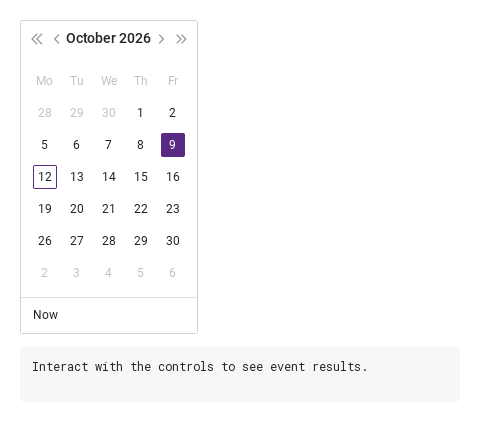 Workweek calendar · Result