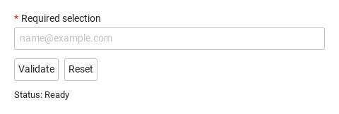 Required field and reset · Untouched