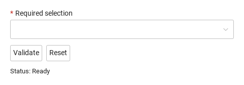 Required field and reset · Untouched