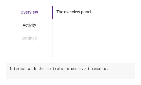 Vertical tabs · Result