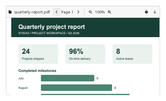 화면 안의 문서 · 실행 결과